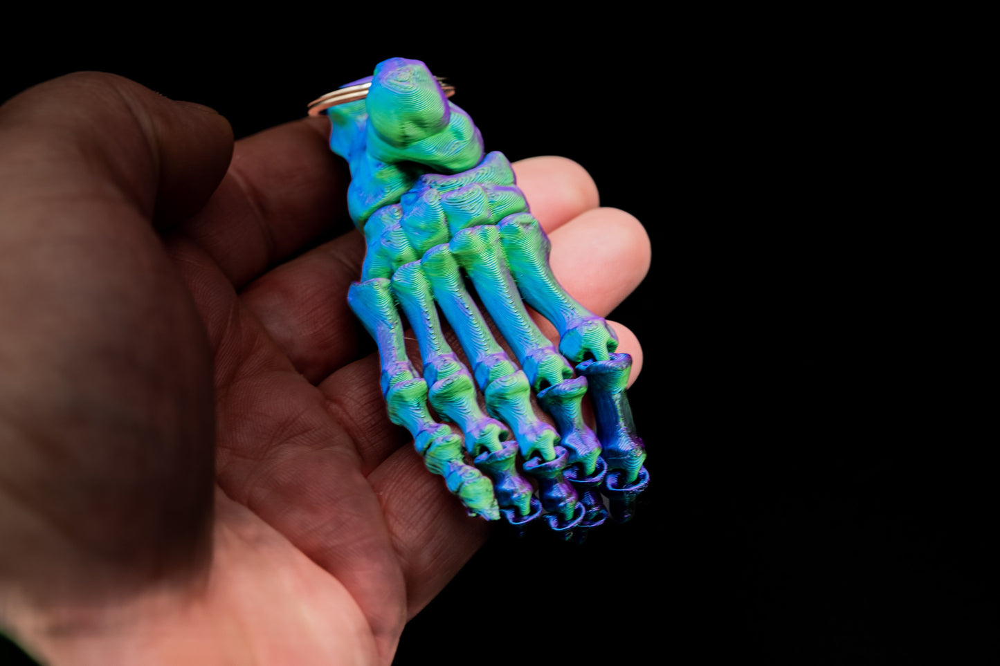 Articulated Human Foot Keychain